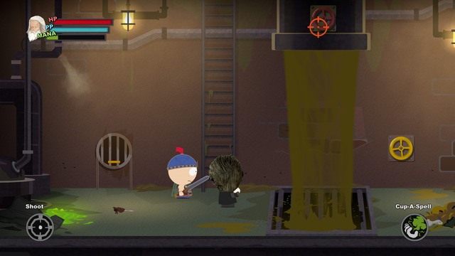 Strzelając w pokrętła wyłączasz ścieki - Człowieko-Niedźwiedzio-Świnia/ManBearPig | Zadania poboczne - South Park: Kijek Prawdy - poradnik do gry