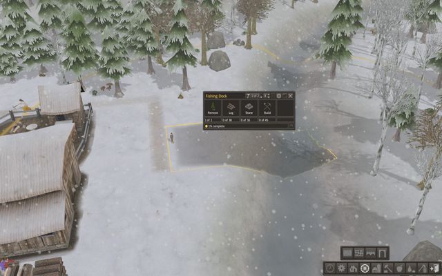 Tak ustawiona chatka rybacka umożliwia przeprawę na drugi brzeg. - Rybołówstwo w Banished | Produkcja żywności - Banished - poradnik do gry