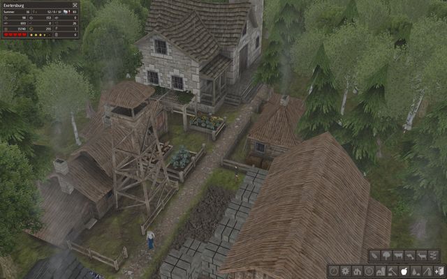 Mimo lata z kominów nadal unosi się dym! - Lato w Banished | Pory roku - Banished - poradnik do gry