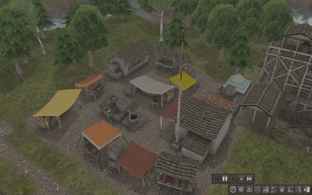 Targowisko ma zdecydowanie największy zasięg spośród wszystkich obiektów służących do przechowywania produktów. - Przechowywanie i handel w Banished | Budynki - Banished - poradnik do gry