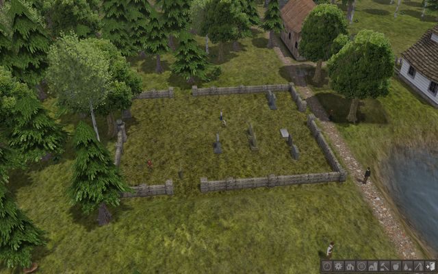 Cmentarz to nie tylko miejsce kultu - to również możliwość spotkania ze znajomymi! - Usługi publiczne w Banished | Budynki - Banished - poradnik do gry