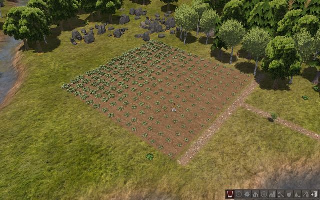 Praca na roli rozpoczyna się wiosną, a kończy późną jesienią. - Produkcja żywności w Banished | Budynki - Banished - poradnik do gry