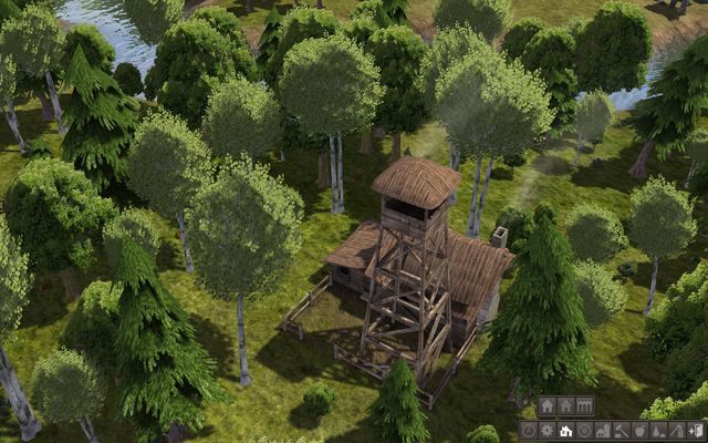 Leśnicy mogą zarówno sadzić, jak i ścinać drzewa. - Produkcja surowców w Banished | Budynki - Banished - poradnik do gry