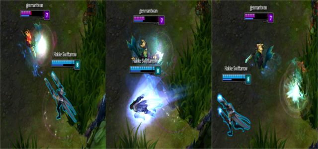 Nami i Thresh, chcąc wykorzystać sytuację dwóch na jednego, postanawiają wkroczyć do akcji i zaatakować Luciana zaczynając od Wodnego Więzienia - Umiejętności | Lucian | League of Legends - League of Legends - poradnik do gry