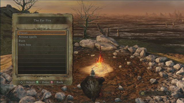 Opcje dostępne przy ognisku - Ogniska - Dark Souls II - poradnik do gry