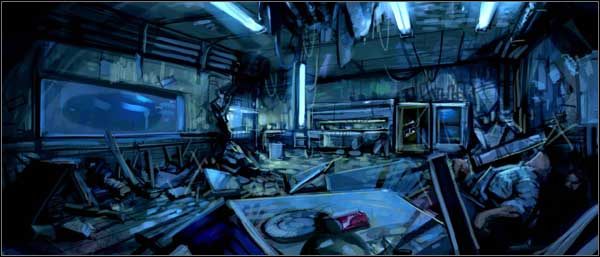 Kiedy tylko wejdziesz do większego pomieszczenia [#78] , dwie poczwary czekające na szafce po prawej zaczną pluć zieloną substancją, a zza kolumn wyjdą dwa Walkery - [Misja 9 Pyron Sub Beta] Niespodzianka | The Thing - The Thing - poradnik do gry