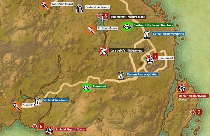 Mapa Summerset - ESO Summerset: Zakon Psijic - zadania wstępne - The Elder Scrolls Online - poradnik do gry