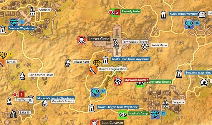 Mapa Alikr Desert - ESO Summerset: Zakon Psijic - zadania wstępne - The Elder Scrolls Online - poradnik do gry