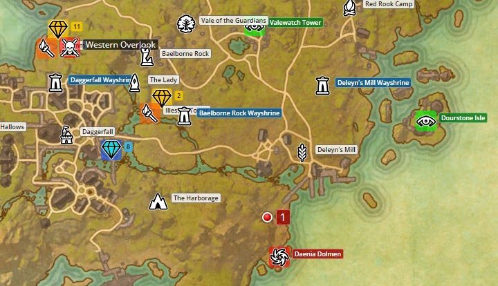 Mapa Glenumbra - ESO Summerset: Zakon Psijic - zadania wstępne - The Elder Scrolls Online - poradnik do gry