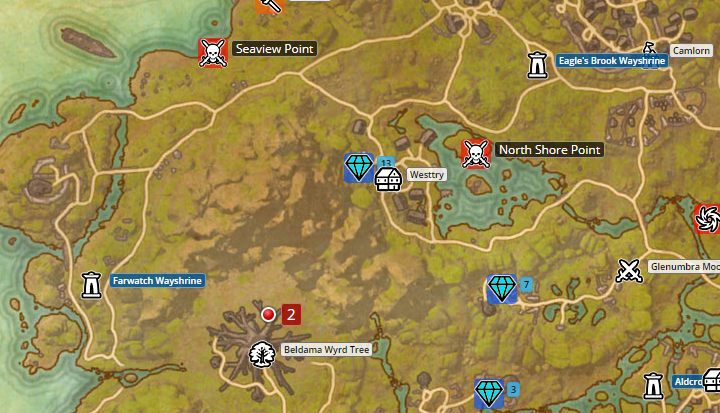 Mapa Glenumbra - ESO Summerset: Zakon Psijic - zadania wstępne - The Elder Scrolls Online - poradnik do gry