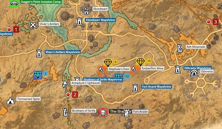 Mapa Stonefalls - ESO Summerset: Zakon Psijic - zadania wstępne - The Elder Scrolls Online - poradnik do gry