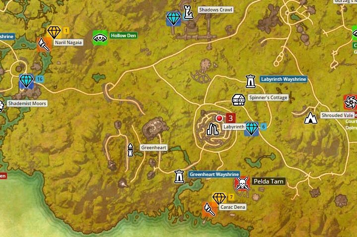 Mapa Greenshade - ESO Summerset: Zakon Psijic - zadania wstępne - The Elder Scrolls Online - poradnik do gry