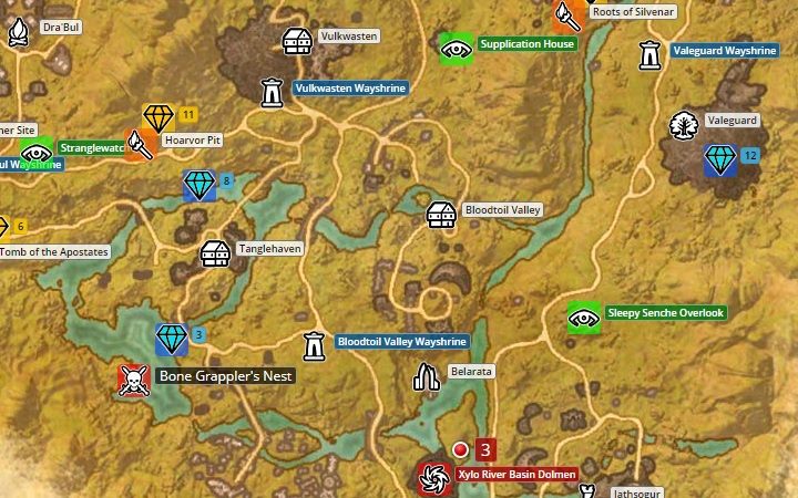 Mapa Malabal Tor - ESO Summerset: Zakon Psijic - zadania wstępne - The Elder Scrolls Online - poradnik do gry