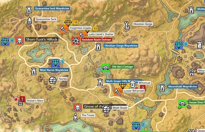 Mapa Deshaan - ESO Summerset: Zakon Psijic - zadania wstępne - The Elder Scrolls Online - poradnik do gry