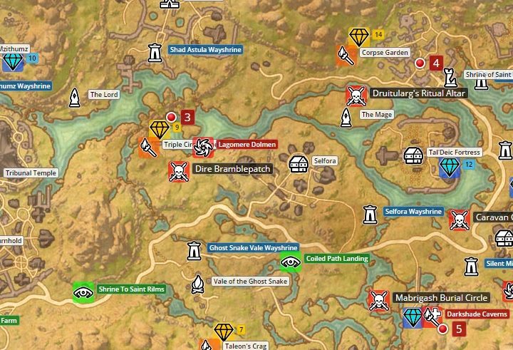 Mapa Deshaan - ESO Summerset: Zakon Psijic - zadania wstępne - The Elder Scrolls Online - poradnik do gry