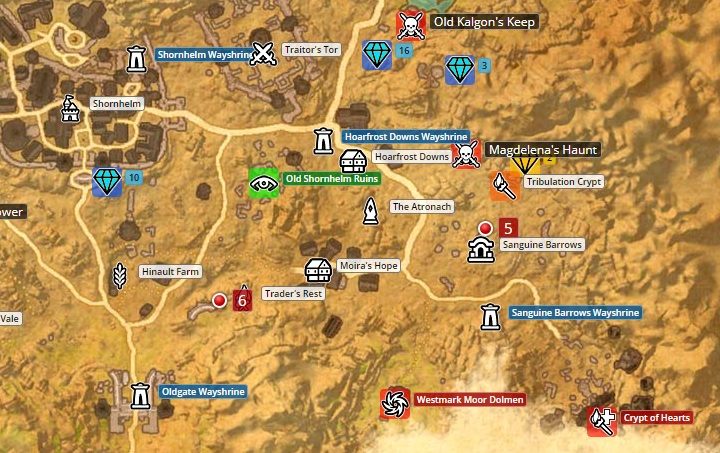 Mapa Rivenspire - ESO Summerset: Zakon Psijic - zadania wstępne - The Elder Scrolls Online - poradnik do gry