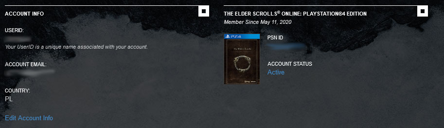 Jeżeli twoja kopia została poprawnie zakupiona lub podpięta, to informacja o niej będzie wyświetlana na głównym ekranie twojego konta - ESO: Konto w The Elder Scrolls Online - jak założyć? - The Elder Scrolls Online - poradnik do gry