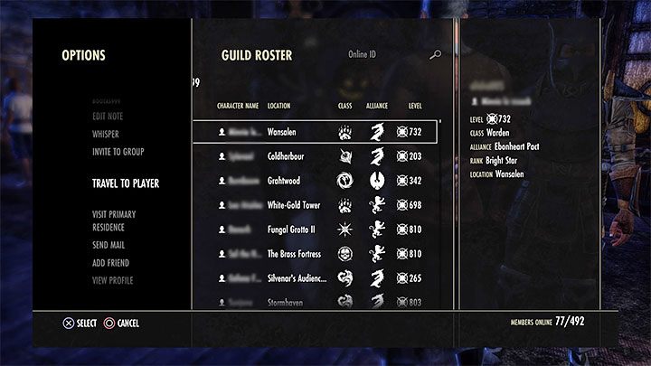 2) Teleportacja do innego gracza - Na potrzeby tego wariantu musisz przejść do zakładki Social w menu opcji - ESO: Szybka podróż - jak działa? - The Elder Scrolls Online - poradnik do gry