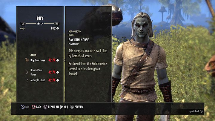 Musisz zawsze porozmawiać z właścicielem stadniny Stablemaster i wyrazić chęć zakupienia wierzchowca - ESO: Własny koń - jak zdobyć? - The Elder Scrolls Online - poradnik do gry