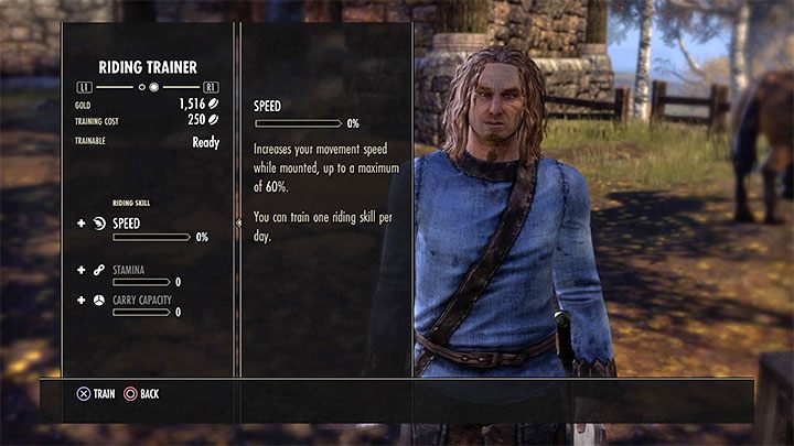 TESO pozwala na opłacanie lekcji jazdy konnej u trenerów Riding Trainer - ESO: Własny koń - jak zdobyć? - The Elder Scrolls Online - poradnik do gry