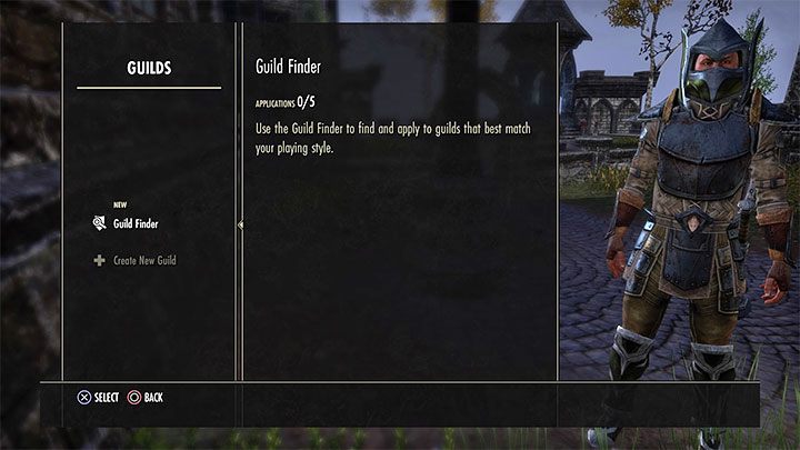 Na ekranie gildii dostępne są dwie główne opcje - ESO: Gildie graczy - jak dołączać? - The Elder Scrolls Online - poradnik do gry