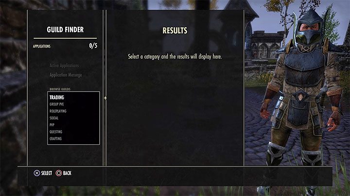 Po wybraniu wyszukiwarki gildii możesz ustawić filtr pozwalający określić jakiego rodzaju gildii poszukujesz - ESO: Gildie graczy - jak dołączać? - The Elder Scrolls Online - poradnik do gry