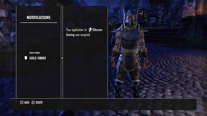 Po wysłaniu zgłoszenia musisz zaczekać na otrzymanie odpowiedzi od gildii - ESO: Gildie graczy - jak dołączać? - The Elder Scrolls Online - poradnik do gry