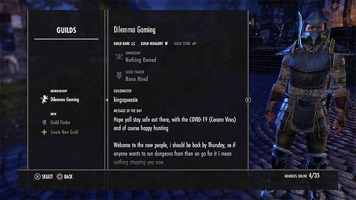 Na ekranie głównym gildii możesz znaleźć m - ESO: Gildie graczy - jak dołączać? - The Elder Scrolls Online - poradnik do gry