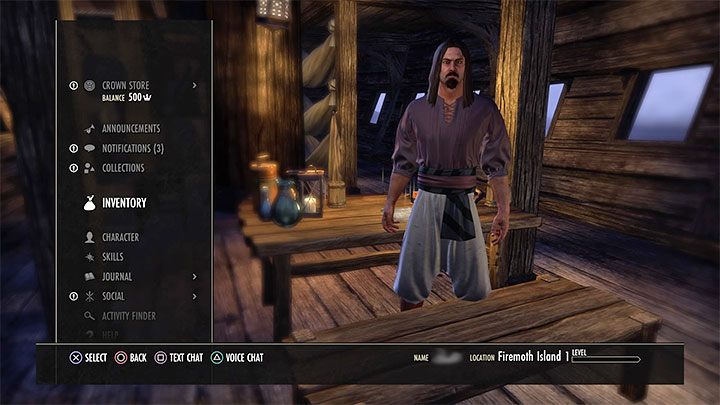 Z racji na ograniczoną liczbę przycisków na kontrolerze wersje gry TESO na PS4 i XONE nie posiadają osobnego przycisku do otwarcia inwentarza - ESO: Sterowanie PC, PS4, Xbox One, najczęstsze problemy - The Elder Scrolls Online - poradnik do gry