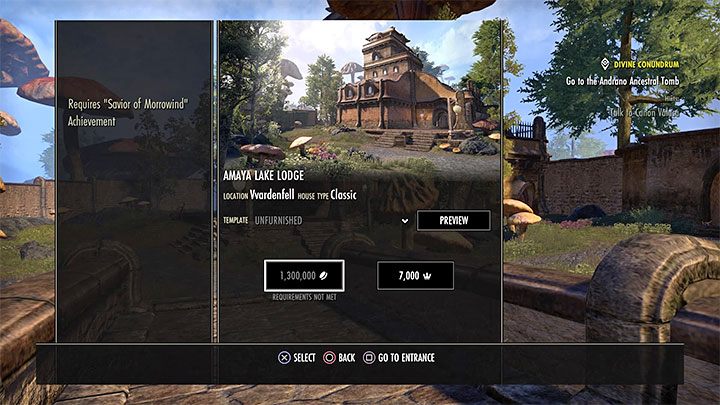 Dom możesz zakupić w trakcie jego oględzin - musisz wcisnąć przyciski przejścia do opcji zakupu Purchase Options - ESO: Własny dom - jak kupić? - The Elder Scrolls Online - poradnik do gry