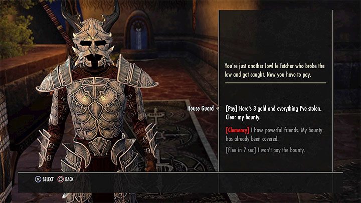 Zapełnienie się paska niesławy i pojawienie się nagrody za głowę bohatera mają realne znaczenie - możesz spodziewać się reakcji ze strony każdego napotkanego strażnika - ESO: Justice System - przestępstwa, system kar - The Elder Scrolls Online - poradnik do gry