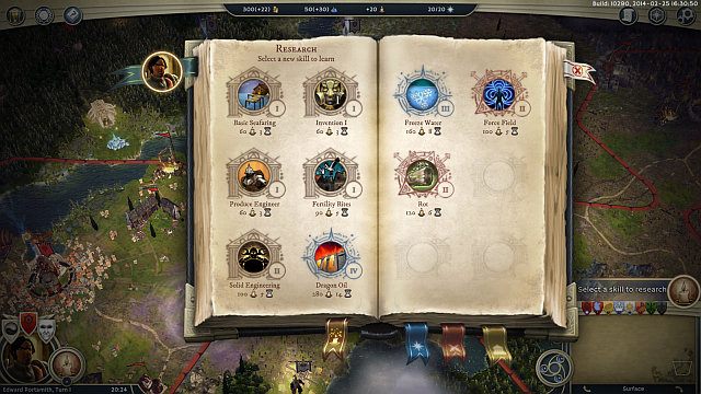 Księga pokazująca dostępne badania. - Podstawowe informacje o grze Age of Wonders III | Podstawy - Age of Wonders III - poradnik do gry