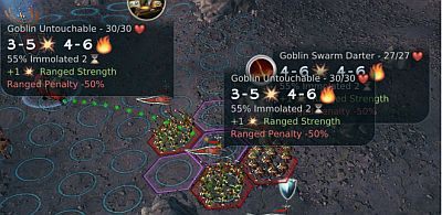 Niektóre z umiejętności mają wpływ nie tylko na jedną wybraną jednostkę, ale na pewien obszar, a co za tym idzie na wszystkie znajdujące się tam oddziały - Podstawowe informacje | Walka w Age of Wonders III - Age of Wonders III - poradnik do gry