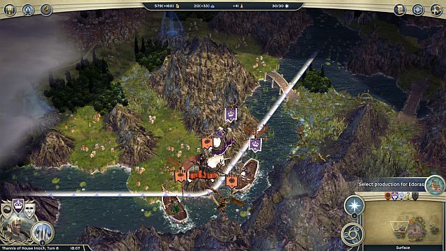 Jednostki z wody wesprą te walczące na lądzie. W drugą stronę to nie działa. - Bitwy w Age of Wonders III | Walka - Age of Wonders III - poradnik do gry