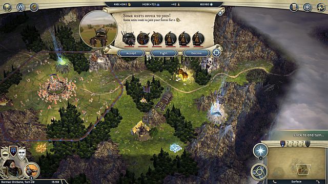 Kierując się na wschód napotkasz na drużynę, która chętnie się do Ciebie przyłączy. - Podziemna Erupcja | Kampania Elfiego Dworu w Age of Wonders III - Age of Wonders III - poradnik do gry