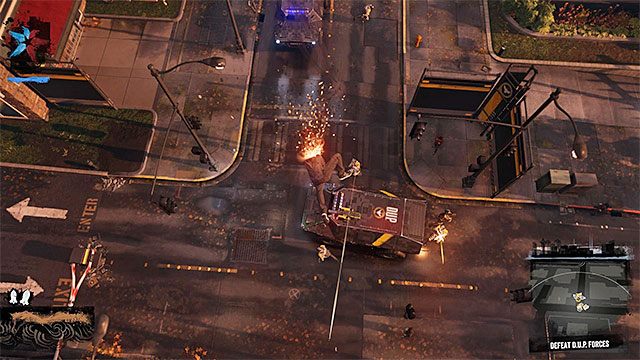 Dobre zaplanowanie ataku jest szczególnie wskazane wtedy gdy Delsin ma stawić czoła pokaźnym siłom wroga - 2. Walka - inFamous: Second Son w 10 prostych krokach