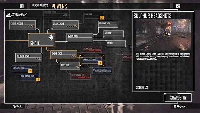 Niektóre umiejętności na drzewku mocy są zarezerwowane wyłącznie dla bohatera lub złoczyńcy - 7. Rozwój umiejętności Delsina - inFamous: Second Son w 10 prostych krokach