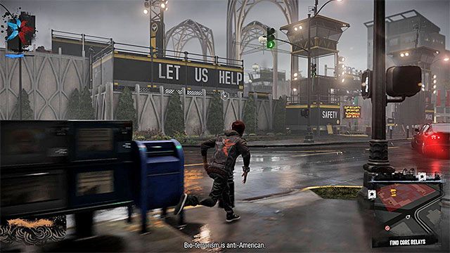 Pierwszym krokiem na drodze do odbicia dzielnicy powinno być zniszczenie wrogiej bazy w rejonie - 9. Przejmowanie dzielnic - inFamous: Second Son w 10 prostych krokach