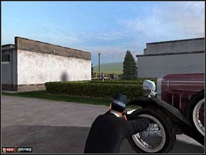 Zabieramy jeden z samochodów i odjeżdżamy z lotniska - Misja 11 - Omerta | Mafia The City of Lost Heaven - Mafia: The City of Lost Heaven - poradnik do gry