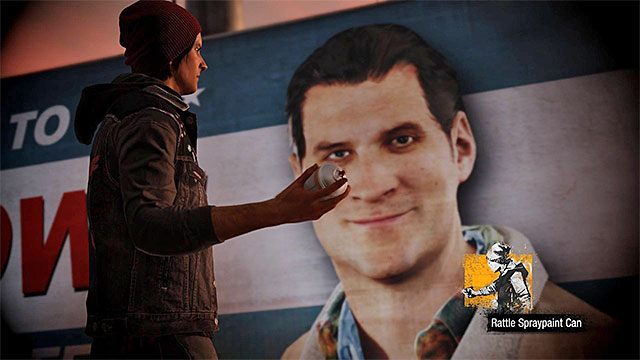 Manipuluj odpowiednio joypadem i zamaluj billboard - Prolog - Delsin Rowe - Opis przejścia - inFamous: Second Son - poradnik, opis przejścia, miasto