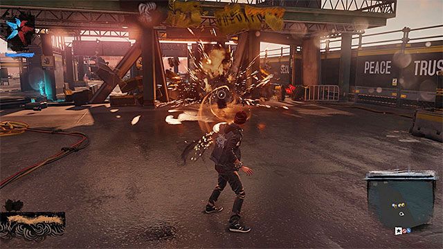 Zniszczenie posterunku kontrolnego odsłoni znajdźki - Queen Anne - trudniejsze aktywności - - Miasto - inFamous: Second Son - poradnik, opis przejścia, miasto 