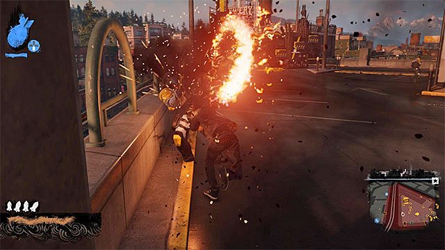 Na górnym poziomie parkingu jest bardzo niebezpiecznie - Georgetown - Trudniejsze aktywności - Miasto - inFamous: Second Son - poradnik, opis przejścia, miasto