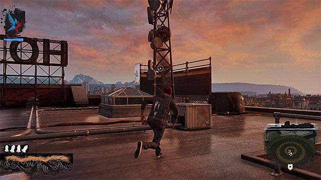 Postaraj się zniszczyć urządzenia zakłócające, dzięki czemu będziesz mógł ponownie polegać na mini-mapie - Pioneer Square - Trudniejsze aktywności - Miasto - inFamous: Second Son - poradnik, opis przejścia, miasto 