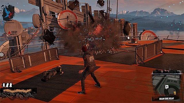 Rdzeń przekaźnikowy ukryty jest wewnątrz metalowej osłony - 3 - The Gauntlet - Opis przejścia - inFamous: Second Son - poradnik, opis przejścia, miasto