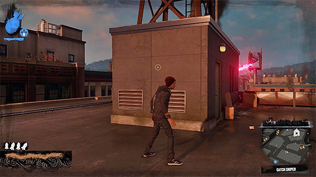 W drodze do billboarda chowaj się często za zasłonami - 4 - Chasing the Light - Opis przejścia - inFamous: Second Son - poradnik, opis przejścia, miasto