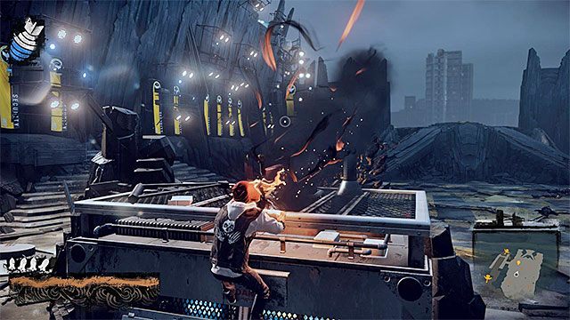 Często regeneruj zapasy dymu (i przy okazji ciężkiej amunicji) - 15 - Quid pro Quo - eksploracja więzienia na wyspie - Opis przejścia - inFamous: Second Son - poradnik, opis przejścia, miasto