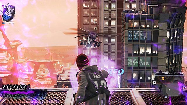 Wysyłaj silne pociski w stronę śmigłowców i unikaj ich ostrzałów rakietowych - Uptown - Trudniejsze aktywności - Miasto - inFamous: Second Son - poradnik, opis przejścia, miasto 