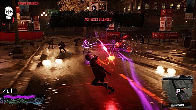 Pierwsza grupa prostestujących - 7b - Fight Intolerants - Opis przejścia - inFamous: Second Son - poradnik, opis przejścia, miasto