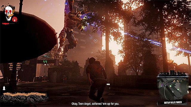 Pojawienie się wielkiego anioła pomoże w szybkim wygraniu bitwy - 13b - Hunting the Hunters - Opis przejścia - inFamous: Second Son - poradnik, opis przejścia, miasto
