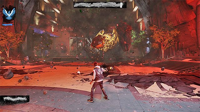 Moc Concrete Shrapnel pozwala na stosowanie prostych ataków dystansowych - 17a - Expose Augustine - pokonanie Augustine - Opis przejścia - inFamous: Second Son - poradnik, opis przejścia, miasto